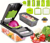 15 in 1 Vegetable Chopper With Interchangeable Blades, Mandoline Slicer & Dicer For Onion Potato Cucumber Carrot Hand Food Processor Cheese Grater Kitchen Gadgets - Essential Kitchen Tools Food Cutter