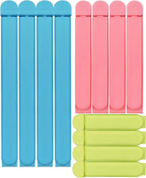 12 Pack Colored Bag Clips, Bag Closures, Chip Clips, Piping Bag Clips for Kitchen Food Bag Sealing, 3 Size
