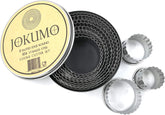 11 Piece Graduated Sizes Fluted Edge Round Pastry/Cookie Cutter Set Heavy Duty 18/8 304 Stainless Steel – Metal Engrave Size –Tin Storage Box for Scones, Pastries, Baking, Desserts, Muffins