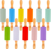 11 Pcs 9 Inch Mini Rolling Pins Small Silicone Rolling Pin Colorful Rolling Pins for Kids Kitchen Baking Pastry Cake Cookie Chef Role-playing Game, 11 Colors