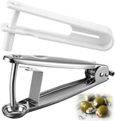 1 Set Olive Stuffer with Pitter, Blue Cheese Olive Stuffer Tool Kit | Food Grade PP Olive Stuffer Tool, Applied to Make Accompaniment to Martinis and Cocktail, Easy to Clean, Simple to Operate