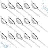 15 Pcs Stainless Steel Small Strainer, Small Fine Mesh Tea Strainer, Mini Stainless Steel Sieve with Handle, Kitchen Metal Sifter Strainers for Tea, Juicing, Coffee, Cocktail, Powdered Sugar, Matcha