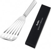 1 Thin Flexible & Sturdy Fish Spatula Stainless Steel for Kitchen Cooking Use Fish Spatula Egg Flipper BBQ Flipper Stainless Steel Blade Thin Flexible, Welded Middle, Dishwasher Safe -Silver