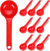 10 Pcs 2 oz Foodservice Products Measure Spoon with Short Handle Measuring Scoop Miser Food Grade Solid Portion Control Spoon for Oatmeal Creatine Coffee Grains Spices Powders(Red)