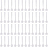 1 g Micro Measuring Spoons, White Plastic Powder Scoops | White 1 g Long-Handle Spoons Help Measure Small Amounts in Jars, Bottles, Spice Containers and Cosmetic Powders