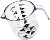 1 Cup Plastic Measuring Cup with Handle - Durable - Easy to Read - US and Metric - Dishwasher Safe - Great for Liquid, Rice, Coffee, Dog Food, Soap, Oil, and More
