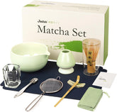 10-Pcs Matcha Whisk Set, Matcha Kit with Measuring Spoon/Cup, Green | Complete Matcha Tea Making Tools | Bamboo Whisk, Ceramic Bowl with Spout & Holder, Stainless Sifter, Gift for Starter