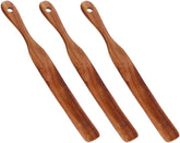 11Inch Wooden Spurtle Spatula for Baking, Sourdough Mixer and Jar Scraping - Food Grade Narrow Mouth Stirring Stick, Dough Whisk, Bowl Scraper Utensil