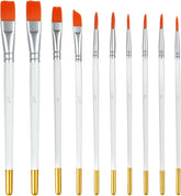 10Pcs Cake Painting Brushes Set, Soft Cake Decorating Brushes | Food Safe Cake Paint Brushes for Dusting Edible Glitter, Edible Color Pastry, Cookie, and Cakes Decoration
