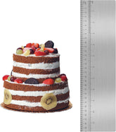 12 Inches Stainless Steel Cake Scraper Leveler and Smoother Metal Cake Scraper Frosting Smoother Baking Scraper Tool for Buttercream