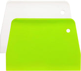 (2PCS) Dough Scraper Bowl Scraper .Food safe Plastic Dough Cutter . Flexible Plastic Scraper Practical Bench Scraper Multipurpose Food Scrappers for Bread Dough Cake Fondant Icing