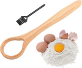 13" Wooden Danish Dough Whisk, Ergonomic Sourdough Whisk Dough Mixer Bread Whisking Tool for Bread, Pastry, Pizza & Baking, Sourdough Bread Baking Supplies(COLOR:Wood)