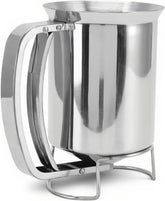 1000ml Stainless Steel Pancake Batter Dispenser, Handheld Stainless Steel Pancake Pourer for Baking Cupcakes Muffins Cooking Crepes, Waffles, Spout