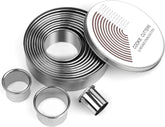 12 Pcs Donut Hole Cookie Biscuit Cutter Set for Baking, Graduated Doughnut Round Cookie Cutters, Metal Scone Circle Cookie Cutters for Frying, Biscuits Ring Molds for Cooking Cake(1-4.4 Inch)