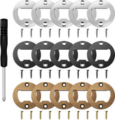 15 Sets Bottle Opener Inserts Kit Stainless Steel Round Bottle Openers Metal Inserts with Screws and Screwdriver for Bottles Opener DIY Resin Mould Kit