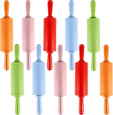 10 Pcs 9 Inch Mini Rolling Pins Small Plastic Handle Rolling Pin Non-Stick Rolling Pins for Kids Kitchen Baking Pastry Cake Cookie Chef Role Playing Game, 5 Colors