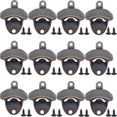 12PCS Wall Mounted Bottle Opener Vintage Beer Bottle Opener Suitable for Bars KTV Hotels Homes