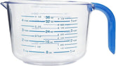 03212 4-1/2 Cup Cool Grip Measure Cup, 36-Ounce Capacity, Plastic with Blue Handle and Graduates