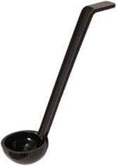 1 Ounce Serving Ladle 1 Hook Handle Portion Ladle - Dishwasher-Safe Reusable Black Plastic Gravy Ladle For Stirring Pouring And Serving