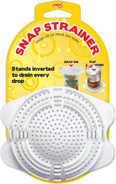 06037 Snap-on Can Strainer - White One Size – Saves Time, Reduces Mess, Fits Most Can Sizes