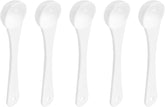10Pcs Teaspoon Micro Scoops 0.5g Mini Powder Scoops Mini Measuring Spoons for Measuring Cosmetics Powders Coffee, White