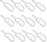 12 Pcs Mini Acrylic Plastic Kitchen Scoops 4.3" Multi Purpose Ice Scoops Acrylic Scoop for Canisters for Christmas Popcorn Food Ice Cream Dessert Canisters Jars Buffet Kitchen Bar Wedding Party