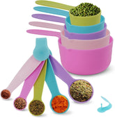 10PCS Measuring Spoons and Cups Set Stackable Nesting Cups Spoons for Cooking Baking Supplies, Kitchen Gadgets Essentials Tools