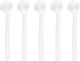 10Pcs Teaspoon Micro Scoops 500 Milligram Mini Powder Scoops Mini Measuring Spoons for Measuring Cosmetics Powders Coffee, White