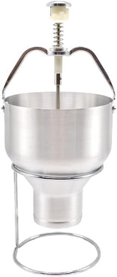 1 Pack Pancake Batter Dispenser with Stand, 88 Ounce Heavy Gauge 10GA Aluminum Body, Precise Portion Control Dial Setting for Pancakes Cupcakes Crepes Donuts Biscuits Muffins