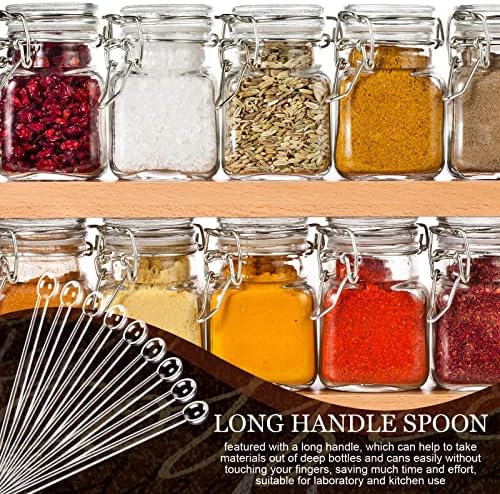 1/32 Teaspoon Micro Scoops 150 Milligram Mini Measuring Spoons Tiny Little Plastic Scoop for Measuring Cosmetics, Powders, Glitter and Seasoning(Clear, 48 Pieces)