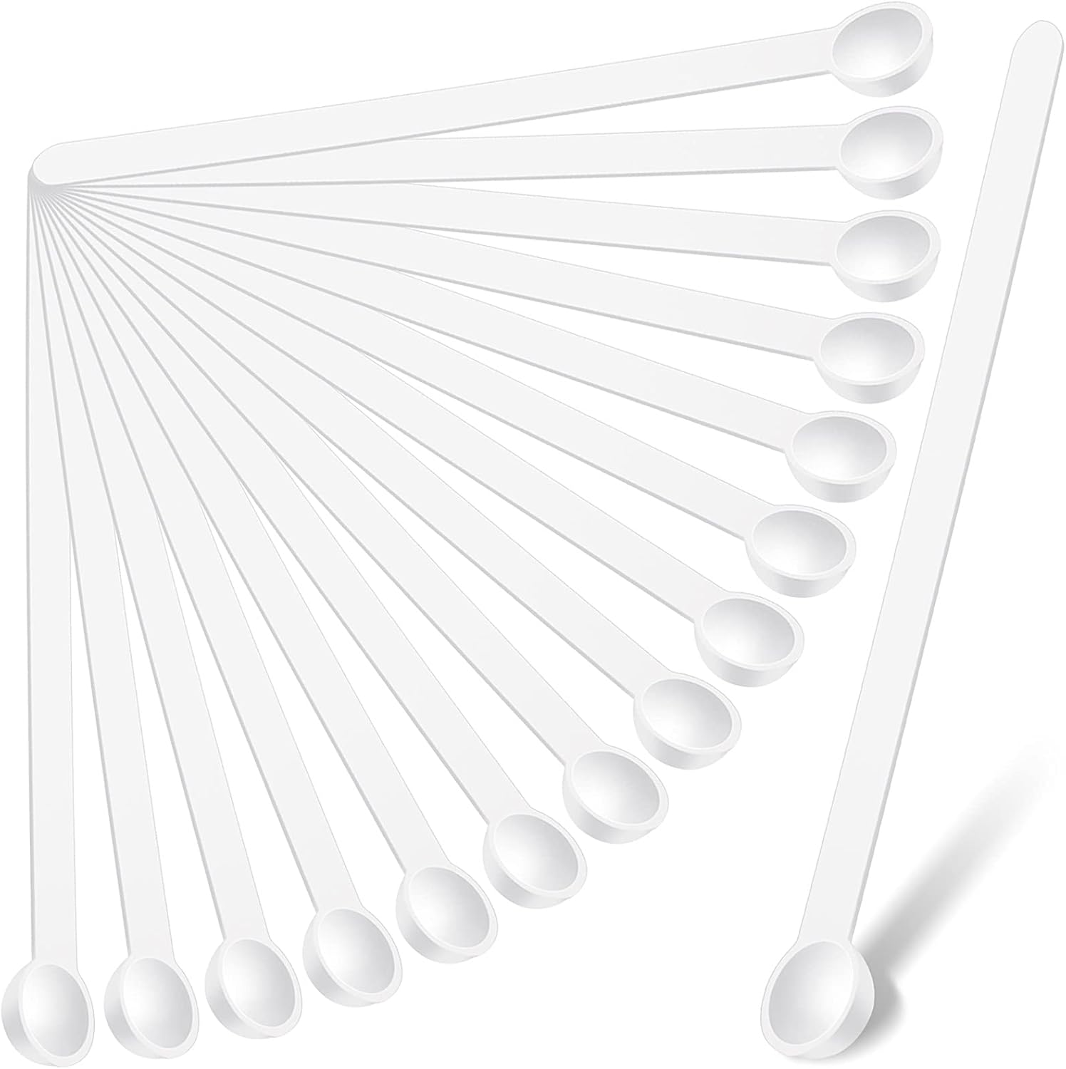 1/32 Teaspoon Micro Scoops 150 Milligram Mini Measuring Spoons Tiny Little Plastic Scoop for Measuring Cosmetics, Powders, Glitter and Seasoning(Clear, 48 Pieces)