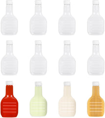 12 Pack 16 oz Clear Plastic Squeeze Bottles with Flip Top Caps | Empty bottles for salad dressing, BBQ sauce, ketchup, condiments and sauces, leakproof flip-top design for kitchen use