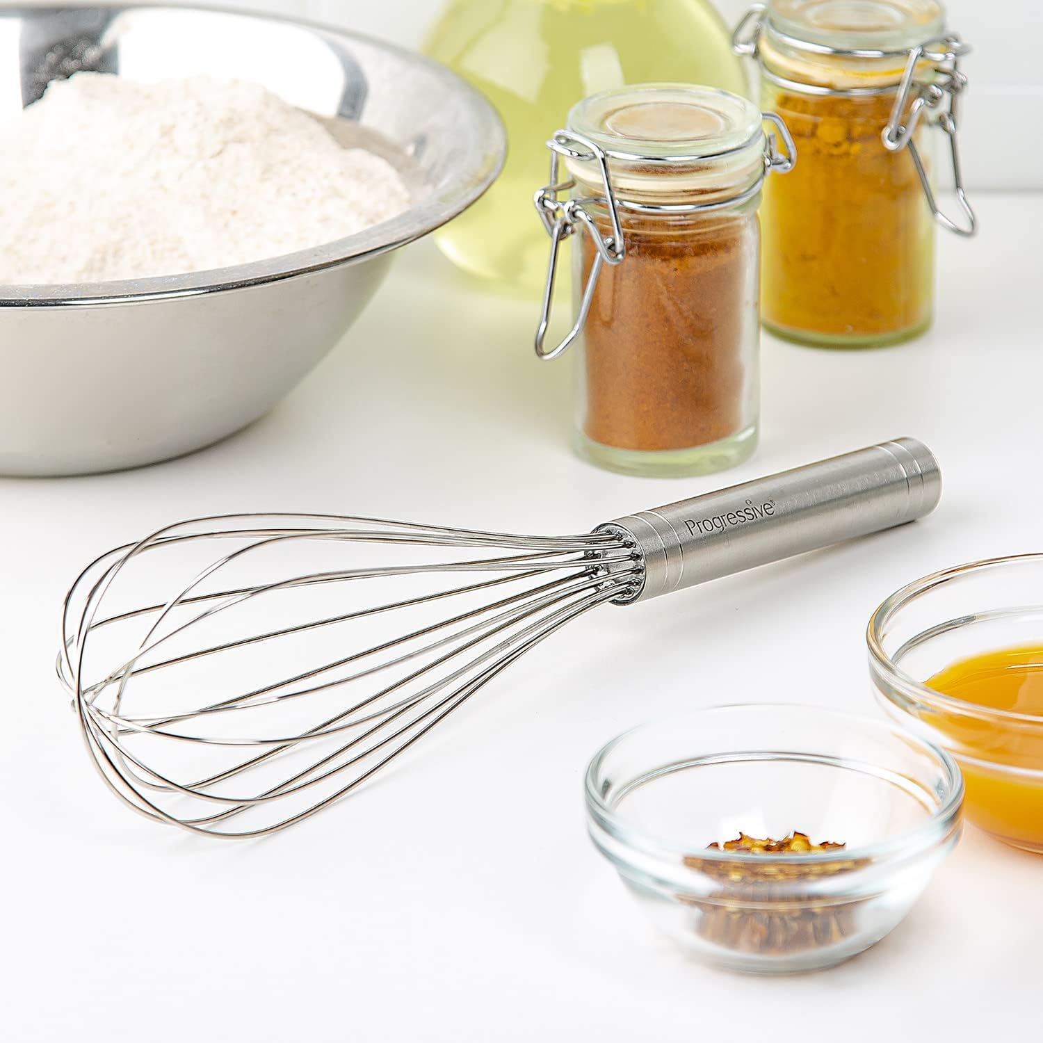 10 Inch Fat Whisk - Stainless Steel Whisk for Mixing, Beating, and Stirring Sauces, Batter, and More