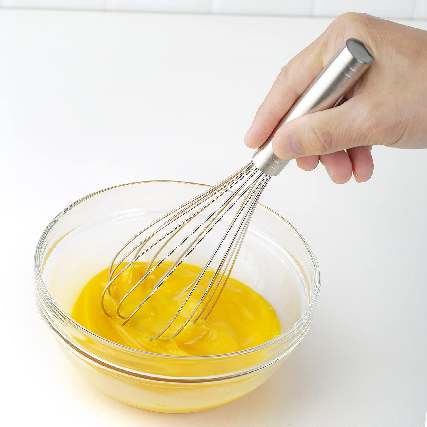 10 Inch Fat Whisk - Stainless Steel Whisk for Mixing, Beating, and Stirring Sauces, Batter, and More