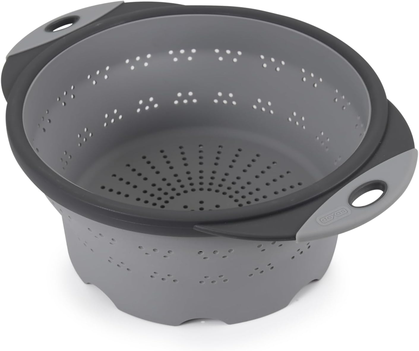 10" Collapsible Silicone Colander in Cream, Kitchen Strainer with Handles, 15.1 Cup Capacity | BPA-Free, Heat-Resistant, Space-Saving Kitchen Tool