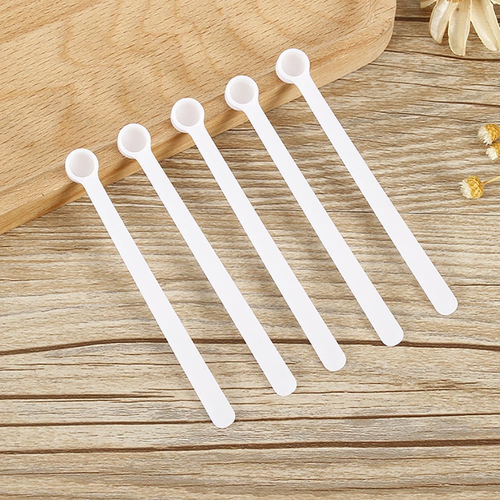 100pcs 0.25ml Mini Powder Scoops Plastic Measuring Spoons Supplies Teaspoon Micro Scoop Teaspoon Tiny Little Measuring Spoons For Cosmetics Medicines Seasoning