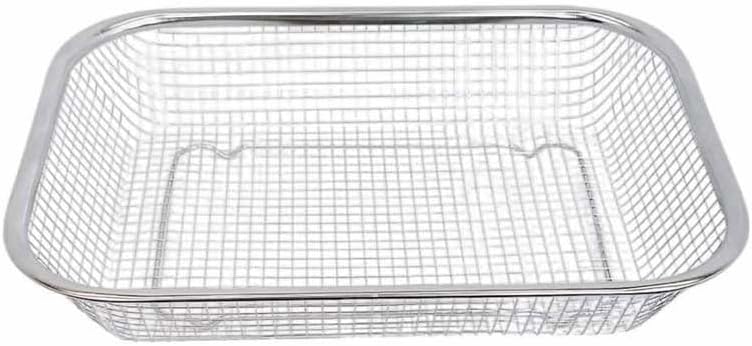 11-1/2" x 8-1/2" Stainless Steel Rectangle Colander Wire Basket Fruit Vegetable Strainer