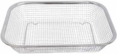 11-1/2" x 8-1/2" Stainless Steel Rectangle Colander Wire Basket Fruit Vegetable Strainer