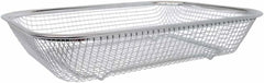 11-1/2" x 8-1/2" Stainless Steel Rectangle Colander Wire Basket Fruit Vegetable Strainer