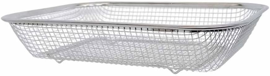 11-1/2" x 8-1/2" Stainless Steel Rectangle Colander Wire Basket Fruit Vegetable Strainer