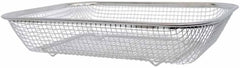 11-1/2" x 8-1/2" Stainless Steel Rectangle Colander Wire Basket Fruit Vegetable Strainer