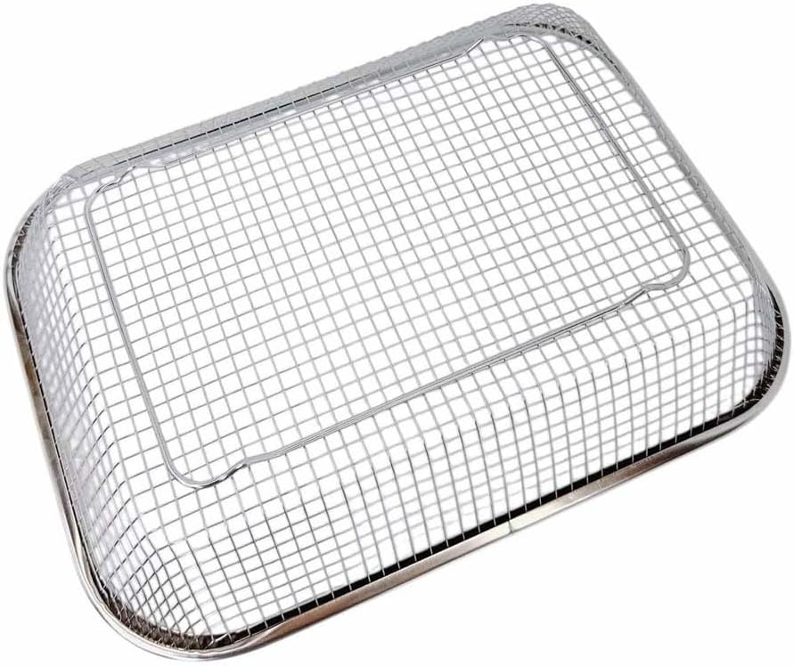 11-1/2" x 8-1/2" Stainless Steel Rectangle Colander Wire Basket Fruit Vegetable Strainer