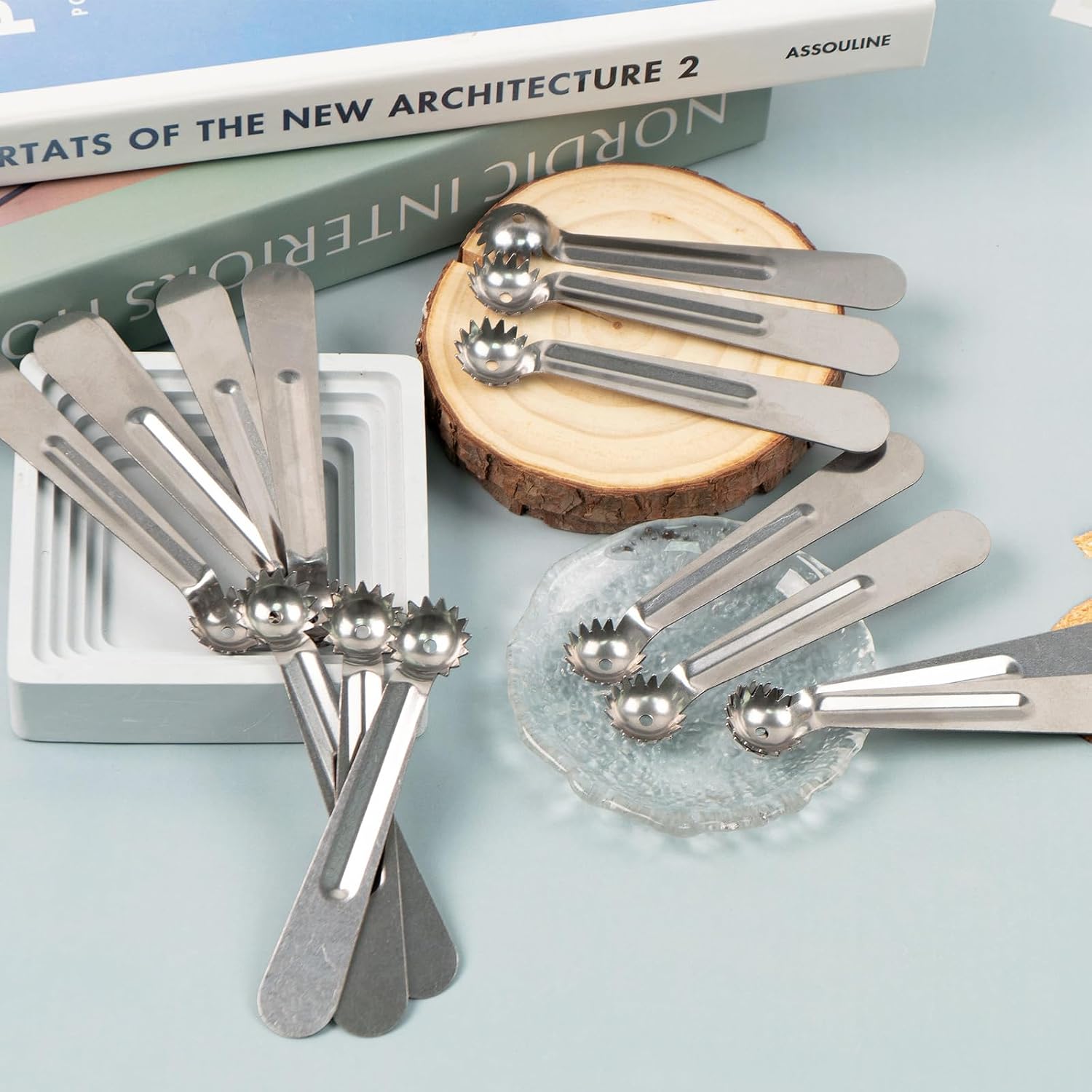 15 Pcs Silver Strawberry Hullers Set Stainless Steel | Tomato Corer, Fruit Vegetable Coring Tools, Kitchen Essentials, Suitable for Fruits and Vegetables