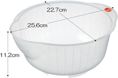 .0800 Japanese Vegetable Fruit Rice Acrylic Wash Bowl, 8-Inch, Clear