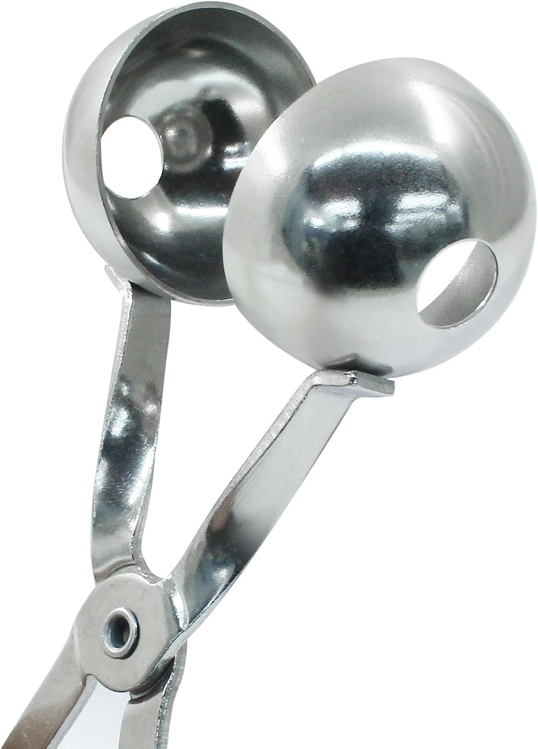 1.38" Meatball Maker, Red | None-stick Meatball Scoop Ball Maker, Stainless Steel Meat Baller Tongs, Cake Pop, Cookie Dough Scoop for Kitchen
