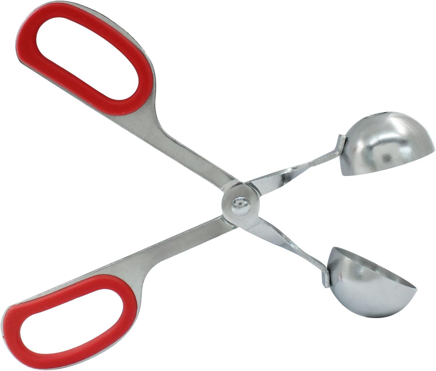 1.38" Meatball Maker, Red | None-stick Meatball Scoop Ball Maker, Stainless Steel Meat Baller Tongs, Cake Pop, Cookie Dough Scoop for Kitchen