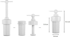 1.2x2.5" Garlic Press Screw Masher - Plastic Garlic Crusher Squeezer Mincer, White