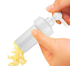 1.2x2.5" Garlic Press Screw Masher - Plastic Garlic Crusher Squeezer Mincer, White