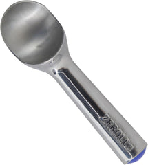 #12 3 oz. Blue End Cap Aluminum Zerolon Ice Cream Scoop