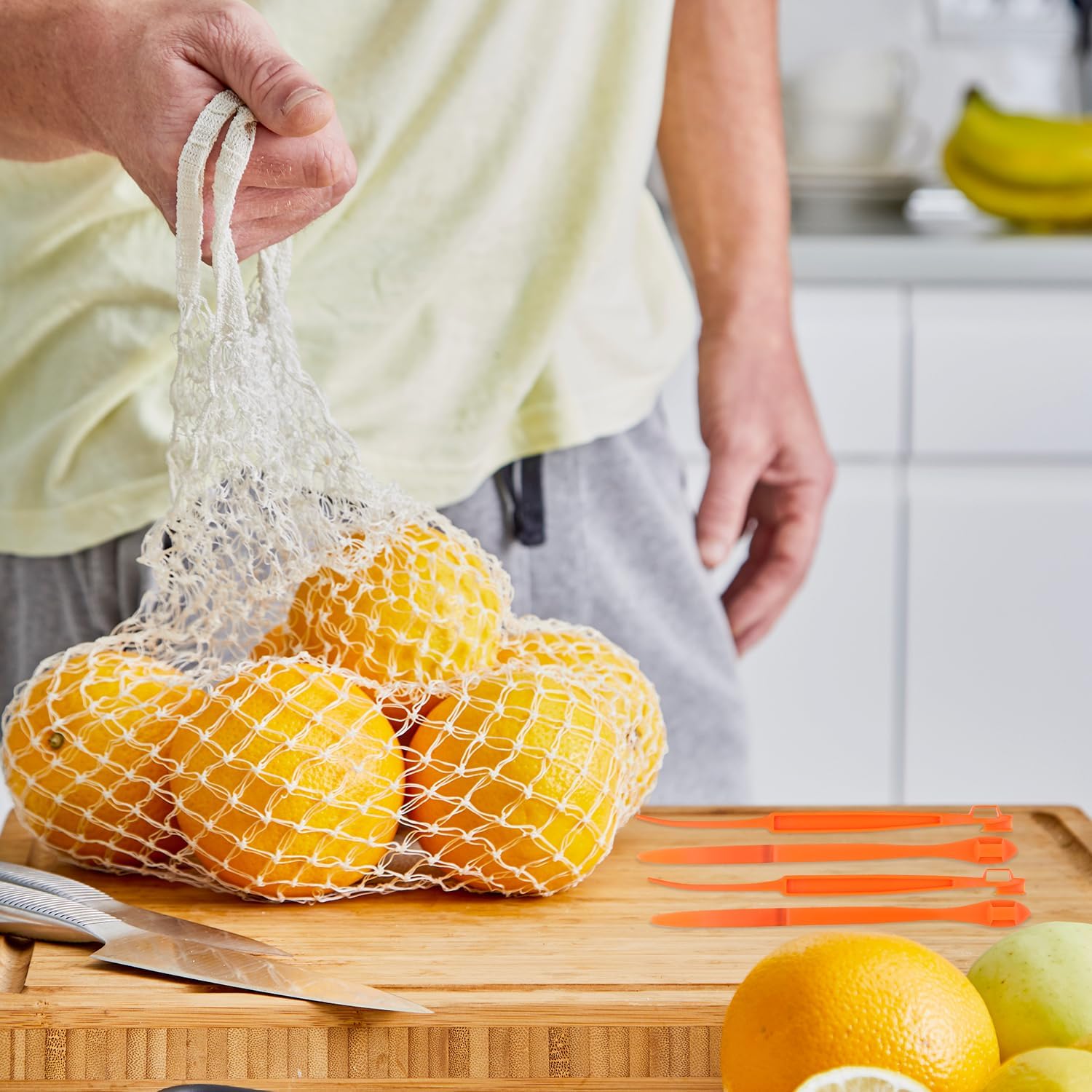 10pcs Orange Peeler Tool, Long Handle Serrated Citrus Peel Cutter Easy Hold Plastic Vegetable Lemon Slicer Fruit Opener Remover Kitchen Gadget Chef Tools